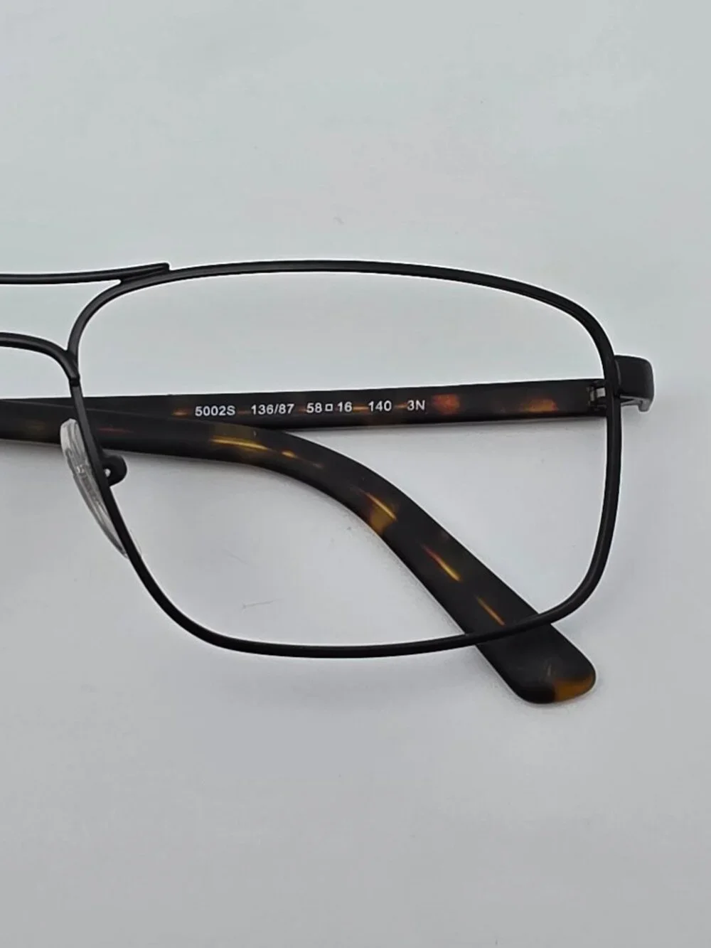 Sferoflex 5002S 136/87 Matte Black Matte Havana Aviator Eyeglasses Frame w/ Case